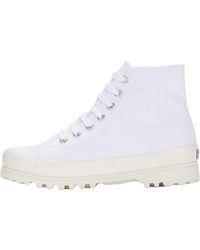 Superga - Adult 2341 Alpina Shiny Gum High Top Trainers /Shiny Off) - Lyst
