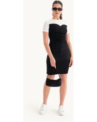 Hiccup - Round Neck Color Block Mini Dress - Lyst