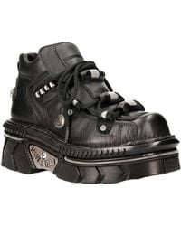 New Rock - Metallic Leather Gothic Techno Boots- M-215-S6 - Lyst