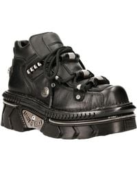 New Rock - Metallic Leather Gothic Techno Boots- M-215-S6 - Lyst