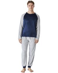 J&j Brothers - Winter Pajamas Long Sleeve Velvet Jjbep5301 - Lyst