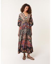 Blue Vanilla - Tiered V Neck Dress - Lyst