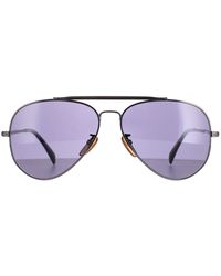 David Beckham - Aviator Dark Ruthenium Polarized Db1004/S Metal - Lyst