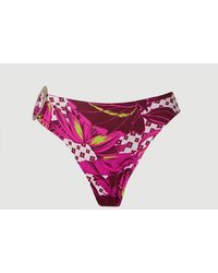 Karen Millen - Tropical Metal Trim Detail Bikini Bottoms - Lyst