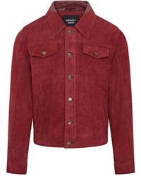 Infinity Leather - Trucker Goat Suede Western Jeans Jacket - Lyst