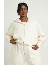 Boohoo - Plus Oversized Zip Up Hoodie - Lyst
