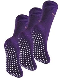 THMO - 3 Pair Fleece Lined Breathable Slipper Socks - Lyst