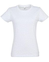 Sol's - Ladies Imperial Heavy Short Sleeve T-Shirt (Ash) - Lyst