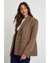 Boohoo - Wool Oversized Tailored Blazer - Lyst