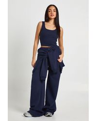 Boohoo - Tall Deep Hem Crop Top 3 Piece Hooded Tracksuit - Lyst