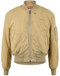Off-White c/o Virgil Abloh - Bomber Jacket, Iconic Diagonal Stripes - Lyst