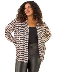 Roman - Curve Animal Print Pocket Shirt - Lyst