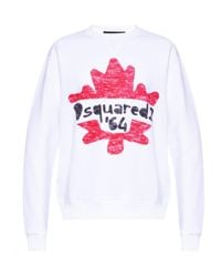 DSquared² - Maple Leaf 64 Witte Sweatshirt - Lyst