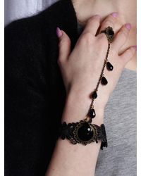 SVNX - Lace Bracelet With Charm And Ring Detail - Lyst