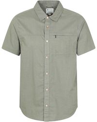 Mountain Warehouse - Coconut Slub Texture Short Sleeve Shirt 100% Cotton Zip Chest Pocket Everyday Wear Top - Lyst