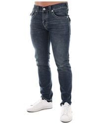 True Religion - Rocco Big T Flap Skinny Jeans In Denim - Lyst
