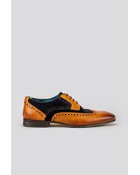Oswin Hyde - Miles Tan/ Wingtip Derby Leather Brogue Shoes - Lyst
