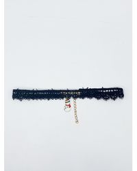SVNX - Corded Lace Scallop Effect Choker With Snowman Pendant - Lyst