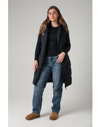 French Connection - Midi Quilted Gilet With Hood - Lyst