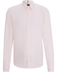 BOSS - S-Liam-S-Bd-C1-242 Long Sleeved Shirt Light Pastel - Lyst