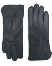 Infinity Leather - Italian Soft Wool Lining Winter Stitch Line Design Driving Gloves - Lyst