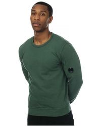 C.P. Company - Light Fleece Sweatshirt In Groen - Lyst