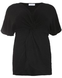 Quiz - Curve Textured Knot Front Top - Lyst