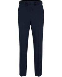 HUGO - Howie232X Solid Patterned Straight Trousers - Lyst