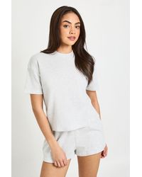 Boohoo - Waffle T-Shirt And Shorts Co-Ord - Lyst