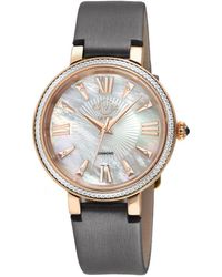 Gv2 - Genoa 12533S Swiss Quartz Mother Of Pearl Diamond Leather Watch - Lyst