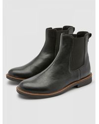 Farah - Black 'mansfield' Leather Chelsea Boots - Lyst