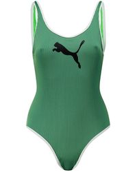 PUMA - Rib One Piece Swimsuit - Lyst