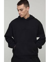 BoohooMAN - Basic Bm Signature Oversized Boxy Hoodie - Lyst