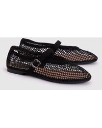 Faith - Shelly Netted Faux Leather Ballet Flats - Lyst