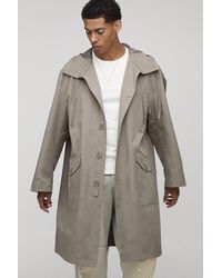 BoohooMAN - Regular Fit Long Length Hooded Parka Jacket - Lyst