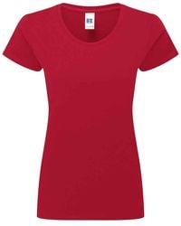 Russell - Ladies Authentic Ringspun Cotton Classic T-Shirt (Classic) - Lyst