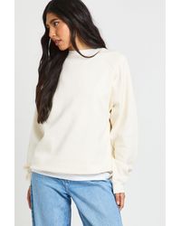 Boohoo - Tall Raglan Seam Oversized Sweatshirt - Lyst