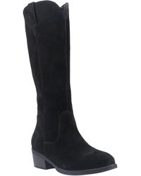 Hush Puppies - Isabella Suede Heeled Knee High Boots - Lyst