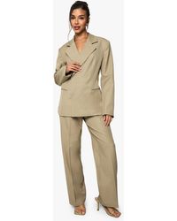 Boohoo - Tailored Textured Woven Straight Leg Trouser - Lyst