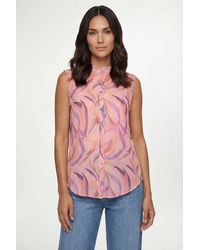 Wallis - Floral Organza Pleat Detail Cami Top - Lyst