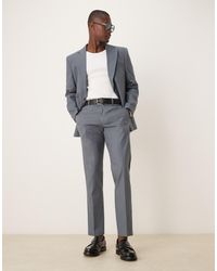ASOS - Linen Blend Slim Suit Trousers - Lyst
