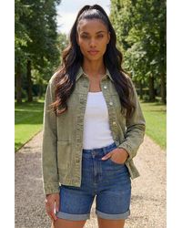 Roman - Denim Button Front Pocket Jacket - Lyst