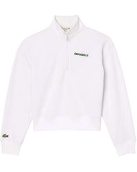 Lacoste - Sweatshirt Mit Kurzem Reißverschluss Für Damen - Lyst