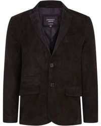 Infinity Leather - Slim Goat Suede Italian Blazer Jacket-Somero Lamb Leather - Lyst