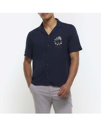 River Island - Shirt Regular Fit Japanese Graphic Viscose - Lyst
