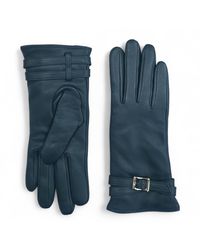 Infinity Leather - Italian Soft Wool Lining Winter Buckle Driving Gloves - Lyst