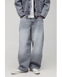 BoohooMAN - Super Baggy Washed Embroidered Dart Jeans - Lyst