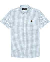 Lyle & Scott - Short Sleeve Gringham Shirt Cotton - Lyst