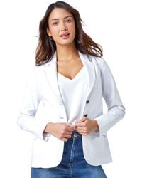 Roman - Button Detail Stretch Blazer - Lyst
