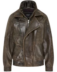 Infinity Leather - Cow Biker Blouson Jacket - Lyst